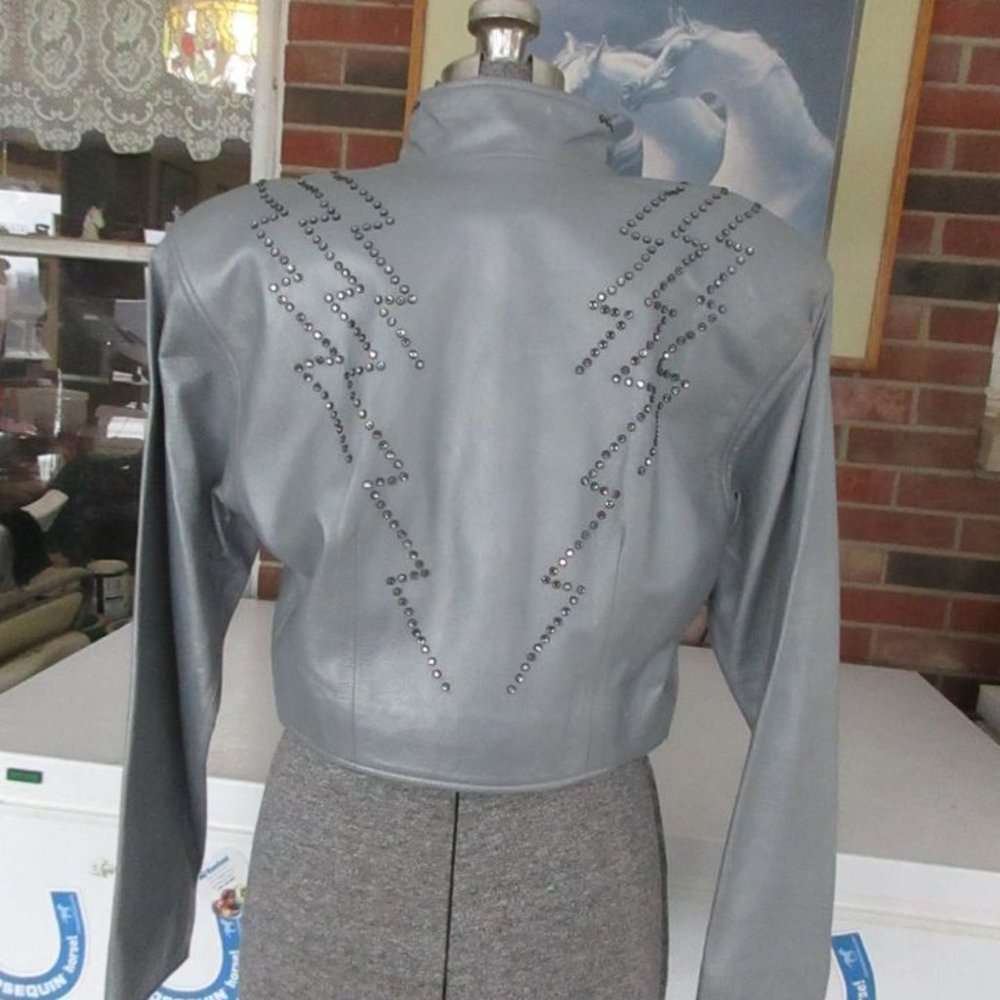 Kipppy Gray Smooth Leather Jacket - image 3